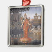 De godin LAKSHMI - zelfs grote afbeeldingen - Metalen Ornament (Links)