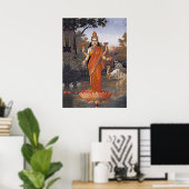 De godin LAKSHMI - zelfs grote afbeeldingen - Poster (Thuiskantoor)
