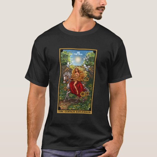 De Godin Rhiannon De Zon Tarot Kaart Celtic Pag T-shirt (Voorkant)