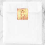 De godin Selket op de canopische schrijn Vierkante Sticker (Tas)