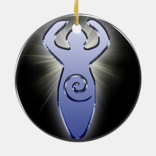 De godin Tree Ornament cirkel (Achterkant)