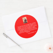 de godin van de democratie ronde sticker (Envelop)