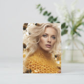 De godin van de honingbij briefkaart (Staand voorkant)