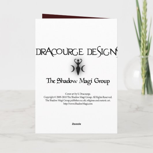 De Godin van de Hulst van Yule Feestdagen Kaart (Achterkant)