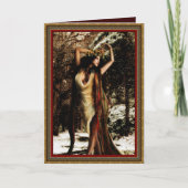 De Godin van de Hulst van Yule Feestdagen Kaart (Voorkant)