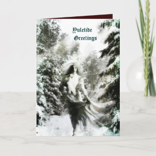 De Godin van de kersttijd Feestdagen Kaart