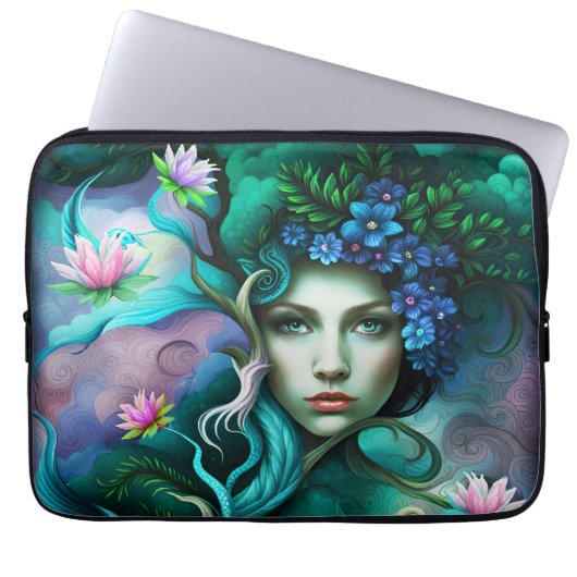 De Godin van het Bos Laptop Sleeve (Voorkant)