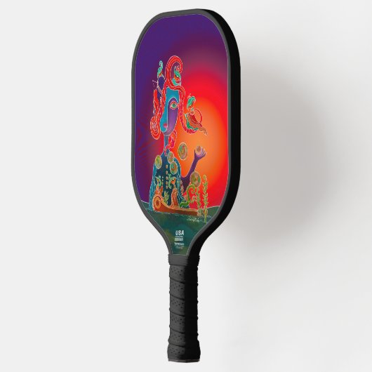 De godin van het felle pickleball-racket pickleball paddle (Links)