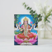 De Godin van Lakshmi van Liefde, Welvaart, en Briefkaart (Staand voorkant)