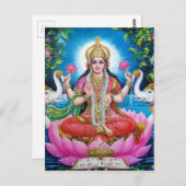 De Godin van Lakshmi van Liefde, Welvaart, en Briefkaart (Voorkant / Achterkant)