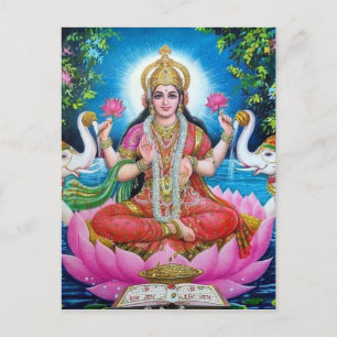 De Godin van Lakshmi van Liefde, Welvaart, en Briefkaart