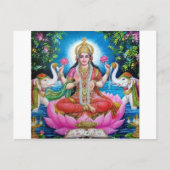 De Godin van Lakshmi van Liefde, Welvaart, en Briefkaart (Voorkant)