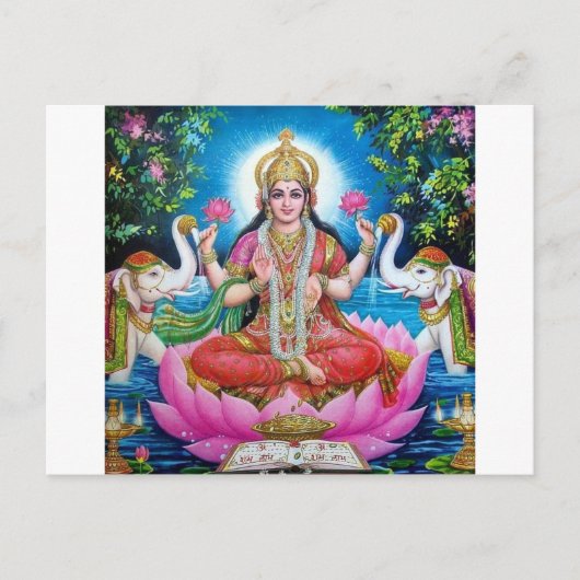 De Godin van Lakshmi van Liefde, Welvaart, en Briefkaart (Voorkant)