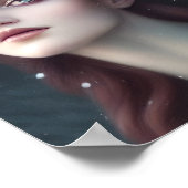 De godin van Winter Fantasy Floral Portrait Poster (Hoek)