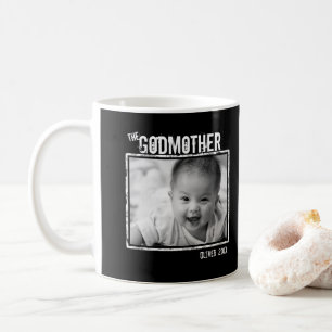 De GodMoeder Gepersonaliseerde foto en naam zwar Koffiemok