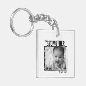 De GodMoeder | Persoonlijke foto en naam Sleutelhanger (Voorkant Links)