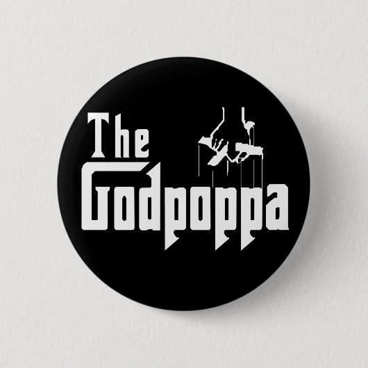 De Godpoppa Fun Vaderdag Apparel Ronde Button 5,7 Cm (Voorkant)