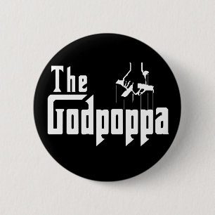 De Godpoppa Fun Vaderdag Apparel Ronde Button 5,7 Cm