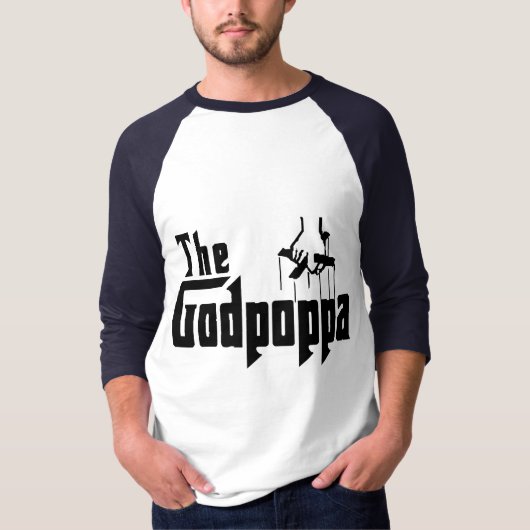 De Godpoppa Fun Vaderdag Apparel T-shirt (Voorkant)