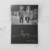 De godsdienstige Kaart van de Foto van Kerstmis (Binnen)