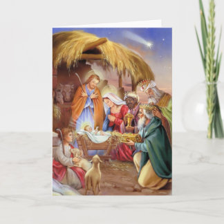 De godsdienstige kaart van nativityKerstmis