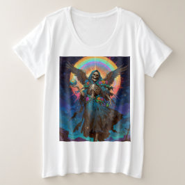 De Goedaardige Schaduw Santa Muerte Grote Maat T-shirt