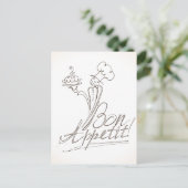 De goede Chef zegt Bon Appetit! Briefkaart (Staand voorkant)