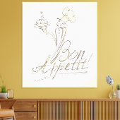 De goede Chef zegt Bon Appetit! Canvas Afdruk (Insitu (Woonkamer))
