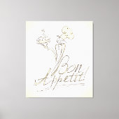 De goede Chef zegt Bon Appetit! Canvas Afdruk (Voorkant)
