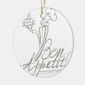 De goede Chef zegt Bon Appetit! Ornament Ronde (Links)