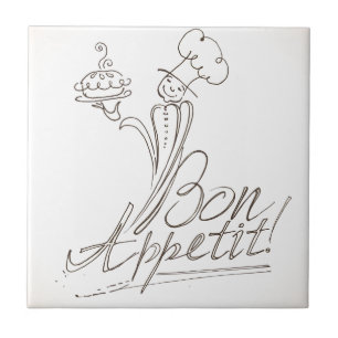 De goede Chef zegt Bon Appetit! Tegeltje