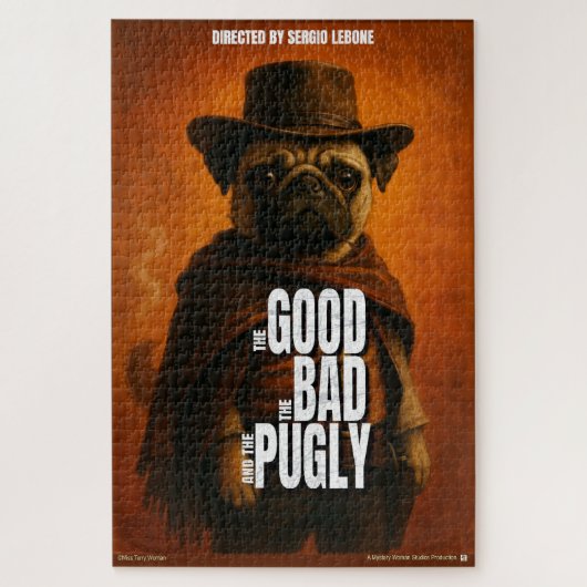 De goede, de slechte & de Pugly filmparodie Legpuzzel (Verticaal)