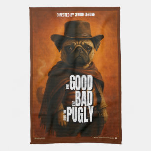 De goede, de slechte & de Pugly filmparodie Theedoek