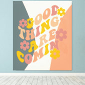 De goede dingen komen het Ontwerp van de Teruggave Canvas Afdruk (Insitu (Houten vloer))