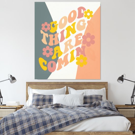 De goede dingen komen het Ontwerp van de Teruggave Canvas Afdruk (Insitu (Slaapkamer))