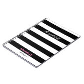 "De Goede dingen" Zwarte en witte strepen, naam Notitieboek (Linkerzijde)