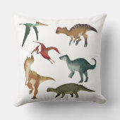De goede Dinosaur-Waterverf Jurassic wit blauw Kussen (Achterkant)