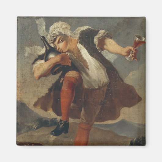 De Goede fles, het teken van de wijnhandelaar Magneet (Voorkant)