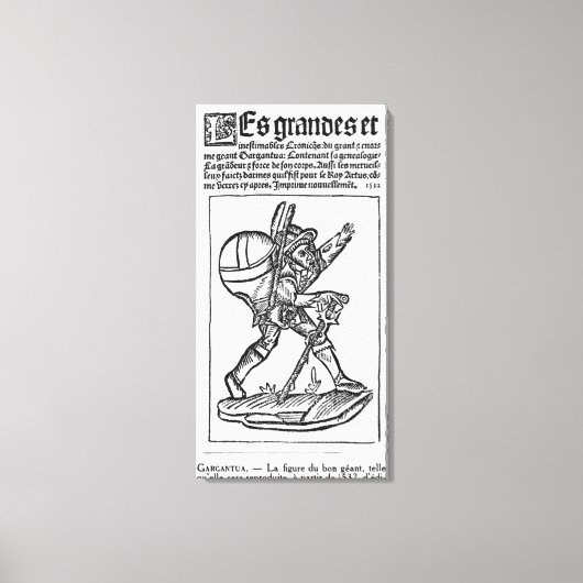 De Goede Giant uit 'Gargantua' van Francois Canvas Afdruk (Voorkant)