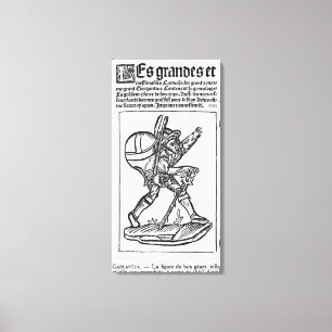De Goede Giant uit 'Gargantua' van Francois Canvas Afdruk