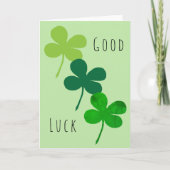 De goede Groene Klavers van het Geluk Kaart (Voorkant)