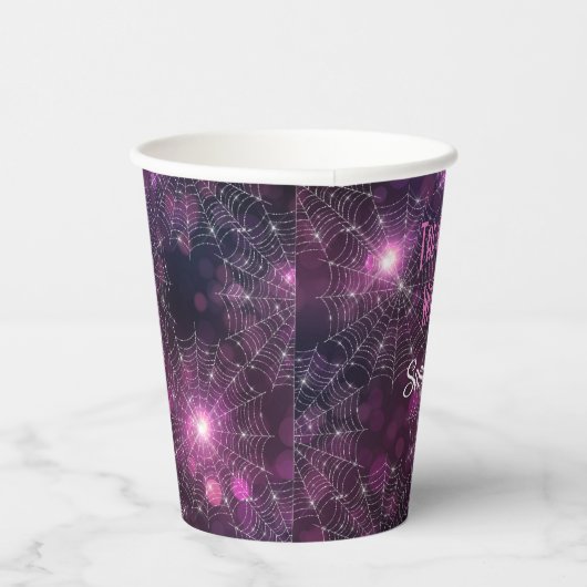 De Goede Heks Mousserende Spider Webs 8oz Papieren Bekers (Rechts)