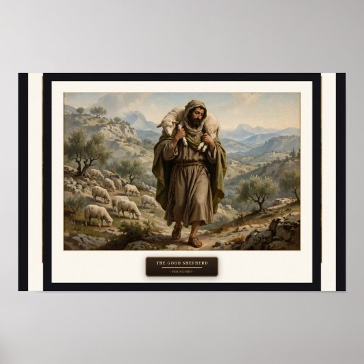 De Goede Herder — Da Vinci-stijl Poster (Voorkant)