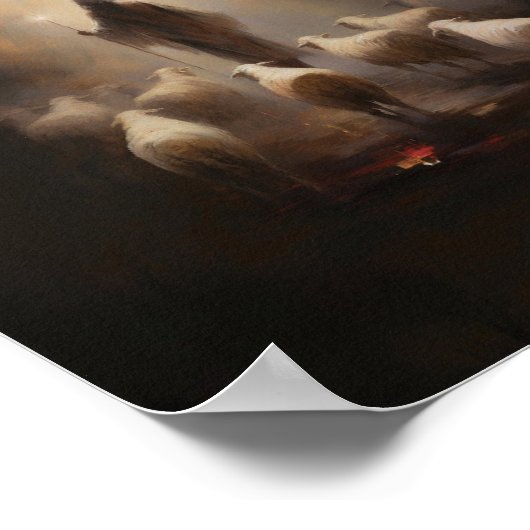 De Goede Herder - Digitale Schets Jezus Poster (Hoek)