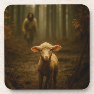 De Goede Herder en het Verloren Lam – Jezus & Lam Bier Onderzetter