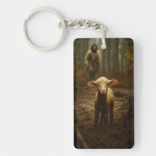 De Goede Herder en het Verloren Lam – Jezus & Lam Sleutelhanger