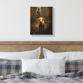 De Goede Herder en het Verloren Schaap Canvas Afdruk (Insitu (Slaapkamer))