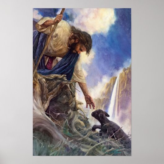 De Goede Herder Jezus Christus Poster (Voorkant)