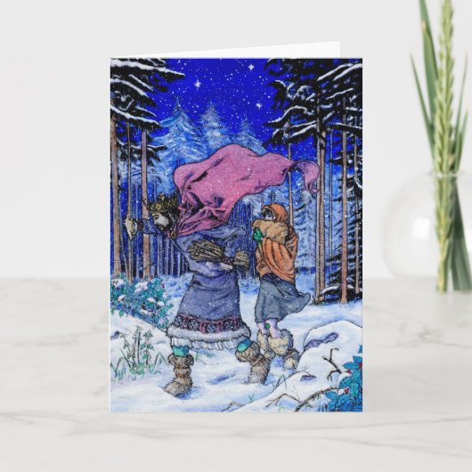 De goede Kerstkaart van Wenceslas van de Koning Feestdagen Kaart (Voorkant)