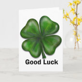 De goede Klaver van het Geluk Kaart (Gele Bloem)